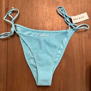 NWT PacSun Eco Blue Zoe Scrunch Side Tie Bikini Bottom